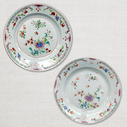 Pair of 18th Century Chinese Export Plates