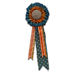 Vintage Dead Stock Ribbon Rosette Pin No. 01