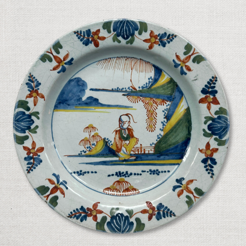 Pair of 18th Century Delft Plates