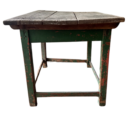 Antique Primitive One-Drawer Painted Table