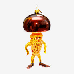 Brown Mushroom Figure Ornament