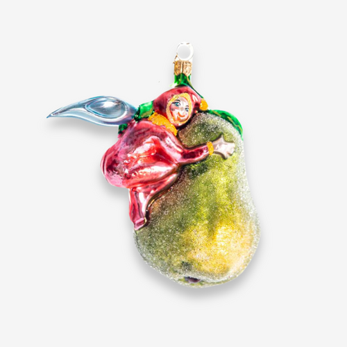 Elf On Pear Ornament