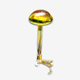 Yellow, Brown & Green Mushroom Ornament