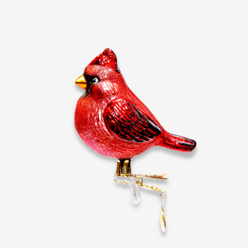 Red Cardinal Clip-on Bird Ornament