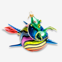 Space Rocket With Alien Ornament