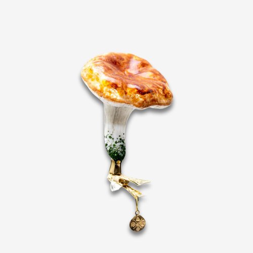 Tan Chanterelle Mushroom Clip-On Ornament