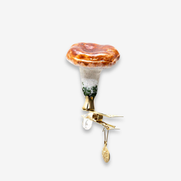 Chanterelle Mushroom Clip-On Ornament