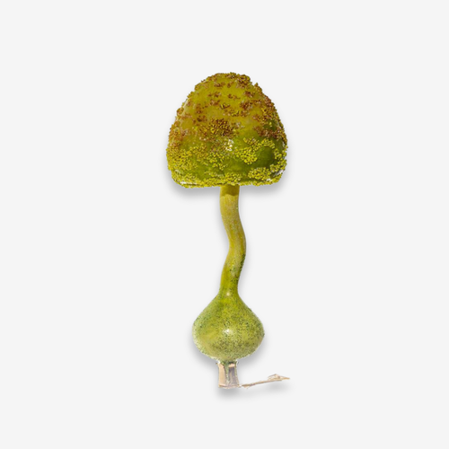 Yellow & Green Mushroom Ornament