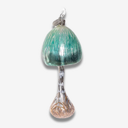 Turquoise & White Mushroom Ornament