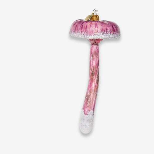 Purple & White Mushroom Ornament