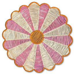 Set of 2 Coro Cora Margarita Placemat in Pink & Orange