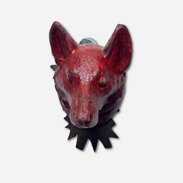 Black Forest Carved Red Fox Head on Plaque (#B1122)