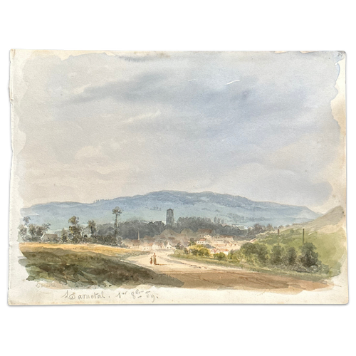 19th Century French Watercolor Painting by Alphonse Baril (84)