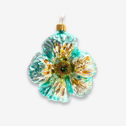 Yellow & Blue Pansy Flower Ornament