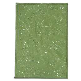 5' 7.5" x 9' Black Point Mercantile Splatter Painted Canvas Mat #25A