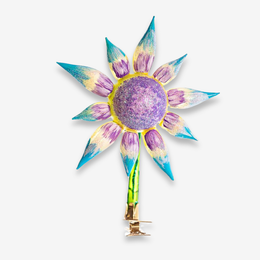 Purple & Blue Clip-on Flower Ornament