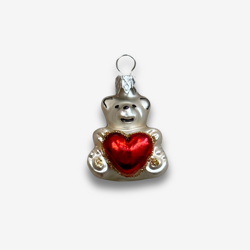 Nostalgic Mini Teddy Bear with Heart Ornament