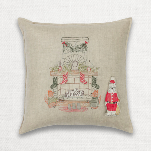 Chimney Santa Pocket Pillow