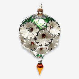 White Flower Drop Clip-on Ornament