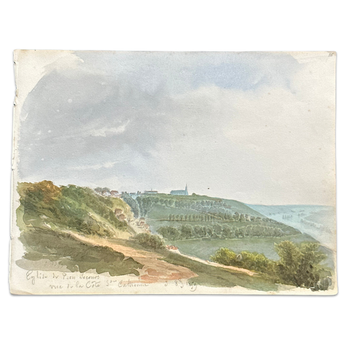 19th Century French Watercolor Painting by Alphonse Baril (86)