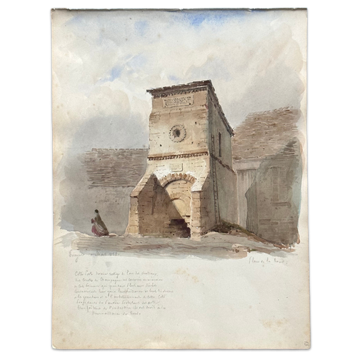 19th Century French Watercolor Painting by Alphonse Baril (13)