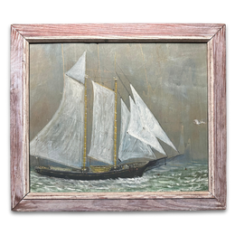 Early 20th-century American Schooner Painting