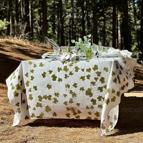 Summerill & Bishop Ivy Herbarium Linen Tablecloth