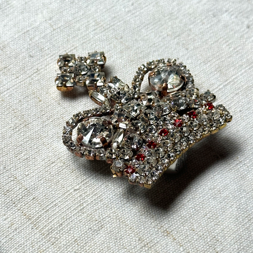 Crown 1 Glass Crystal Brooch