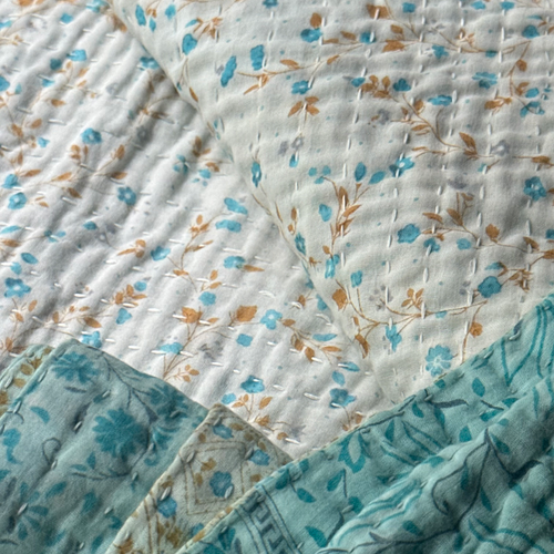 Vintage Sari Double Bedcover (JF1002)