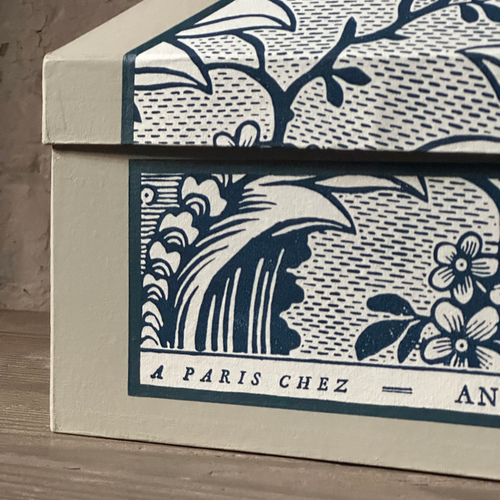 Antoinette Poisson Medium Wedding Box in "Torrent Indigo" No. 72B