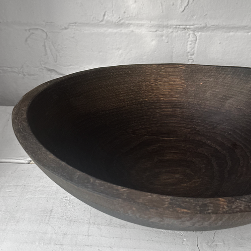 Spencer Peterman Live Edge Black Ebonized 12" Oval Bowl (# 02)