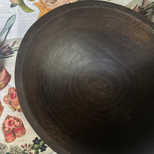 Spencer Peterman Live Edge Black Ebonized 12" Oval Bowl (# 02)