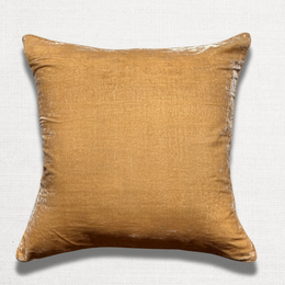 Plain Silk Velvet Cushion in Sand