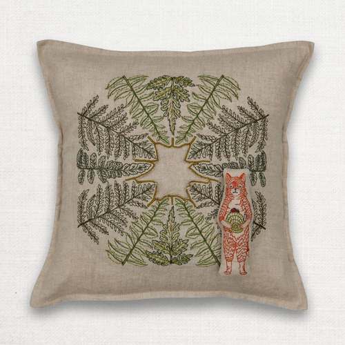 Fox with Ferns Pocket Pillow