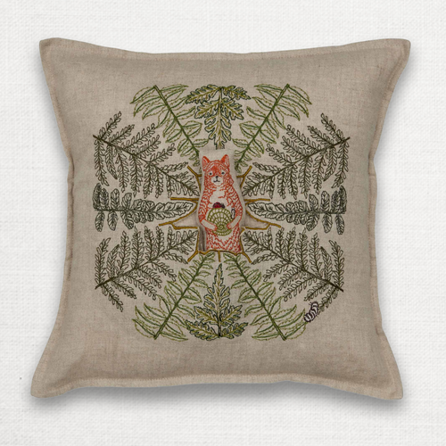 Fox with Ferns Pocket Pillow