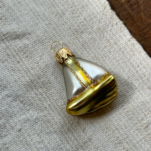 Nostalgic Mini Gold Sailboat Ornament