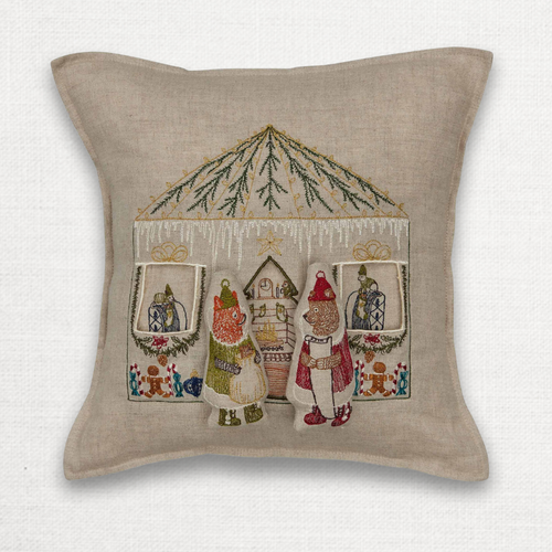 North Pole Santa's House Pocket Pillow