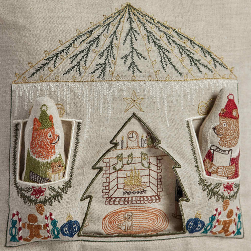 North Pole Santa's House Pocket Pillow