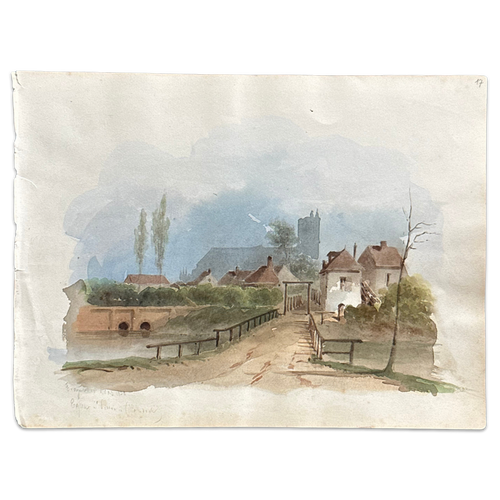 19th Century French Watercolor Painting by Alphonse Baril (17)