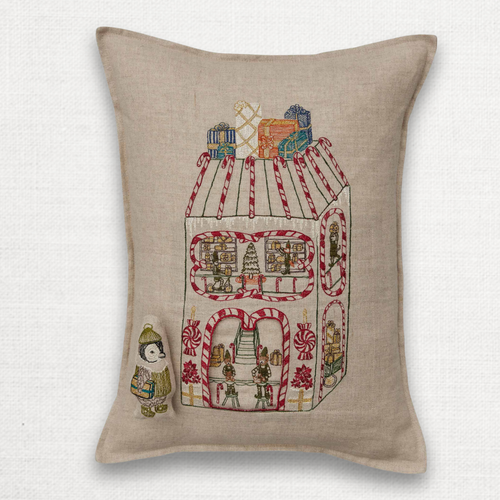 North Pole Toy Workshop Pocket Pillow