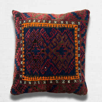 Antique Caucasian Rug Pillow (#1)