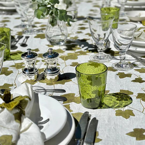 Summerill & Bishop Ivy Herbarium Linen Tablecloth