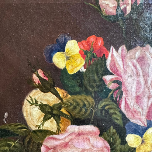 Mid 19th-century American Folk Art Floral Painting