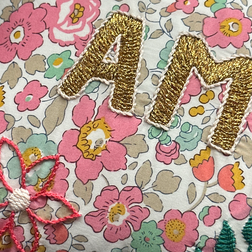 "Amour" Embroidered Cushion (2-03)