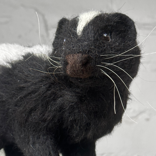 Needle Felted Skunk