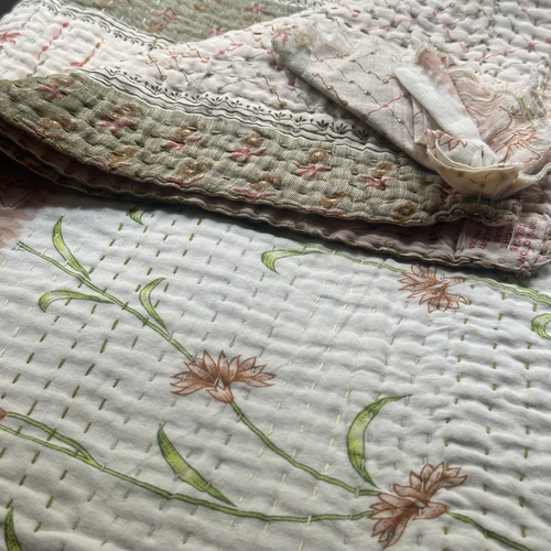 Vintage Sari Double Bedcover (10JF03)