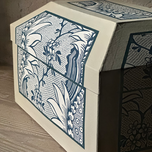 Antoinette Poisson Large Wedding Box in "Torrent Indigo" No. 72B