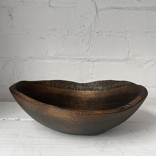 Spencer Peterman Live Edge Black Ebonized 10" Oval Bowl (# 03)