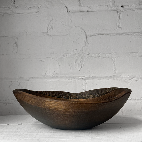 Spencer Peterman Live Edge Black Ebonized 10" Oval Bowl (# 03)