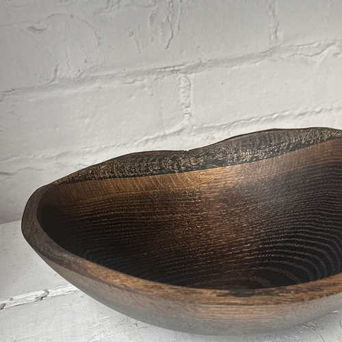 Spencer Peterman Live Edge Black Ebonized 10" Oval Bowl (# 03)